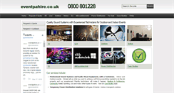 Desktop Screenshot of eventpahire.co.uk